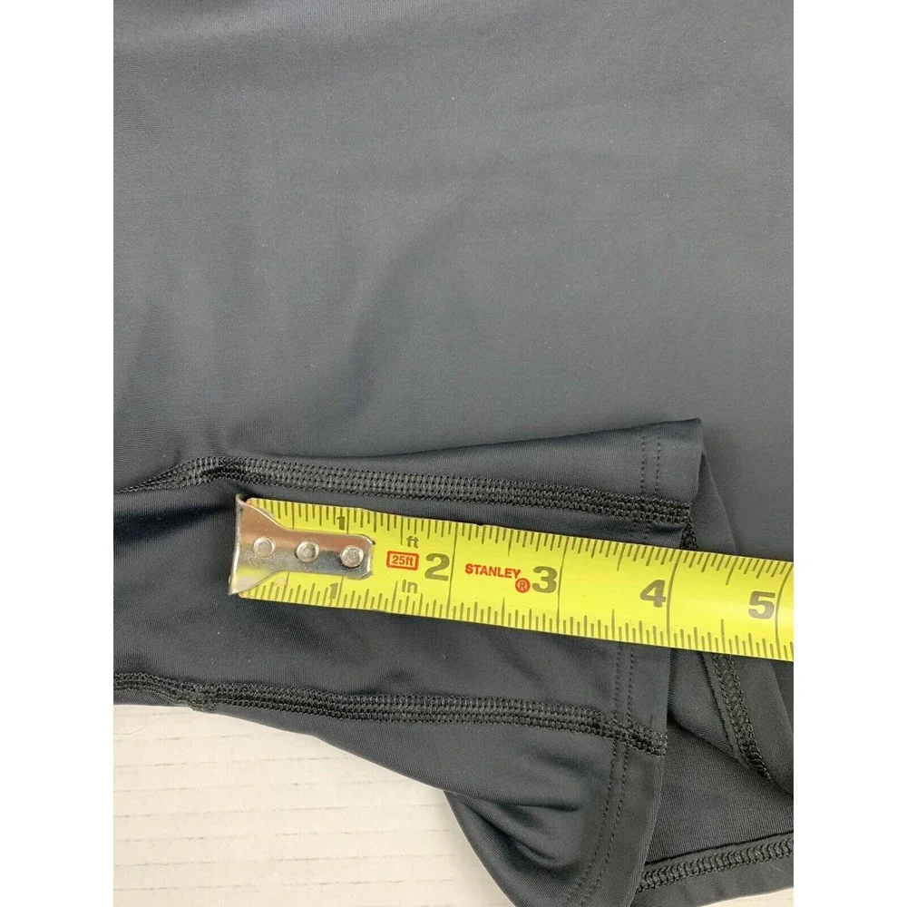 Under Armour Women's Bike Shorts Sz M Black Spandex Blue Waistband